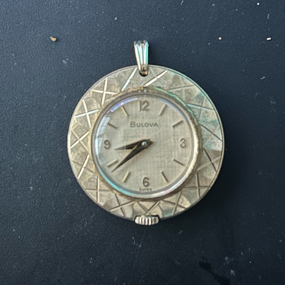 Bulova Vintage Women's Gold Pendant Watch
